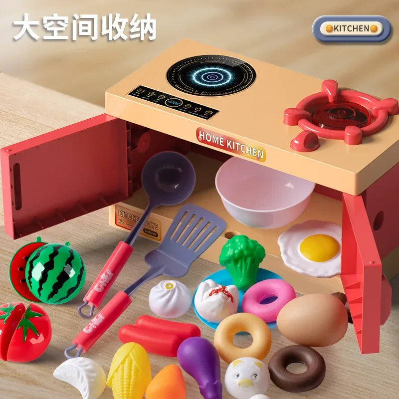 Conjunto de cozinha para crianças, brincando de casa, brinquedos educativos, cortando frutas, Chile, meninos, meninas, 3-6 anos de idade