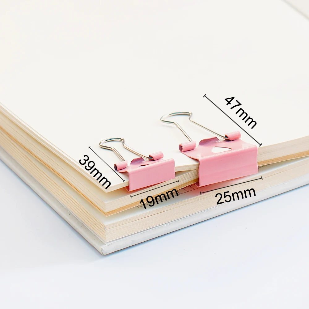 Симпатичные Красочные зажимы в форме сердца 19 мм/25 мм, кошелек с ласточкиным хвостом, блестящие школьные офисные принадлежности