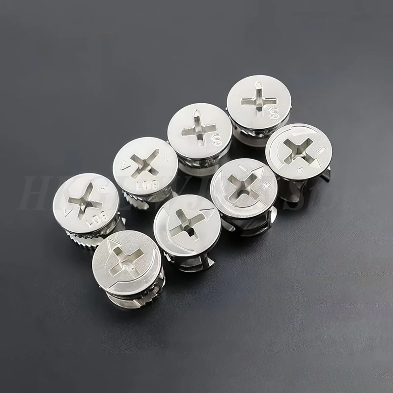 Dia 10-15mm Three-In-One Connector Eccentric Wheel Lock Screw Nut Furniture Screw Wardrobe/Drawer Furniture Connector Fasteners