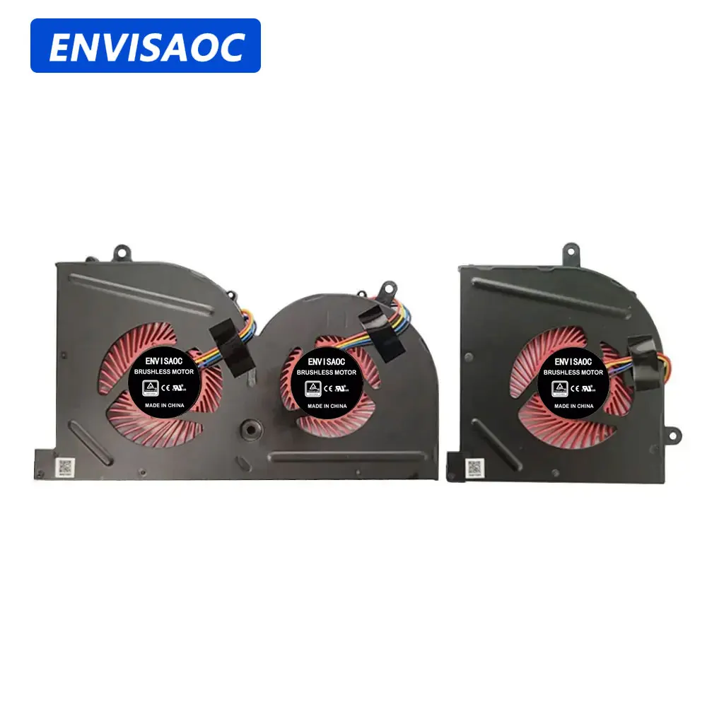 Ventilateur de refroidissement CPU/GPU OEM pour ordinateurs portables MSI GS63, GS63VR, MS-17B1, MS-17B2, MS-17B4, MS-16K2, MS-16K3, MS-16K4, GS73, GS73VR avec dissipateur thermique
