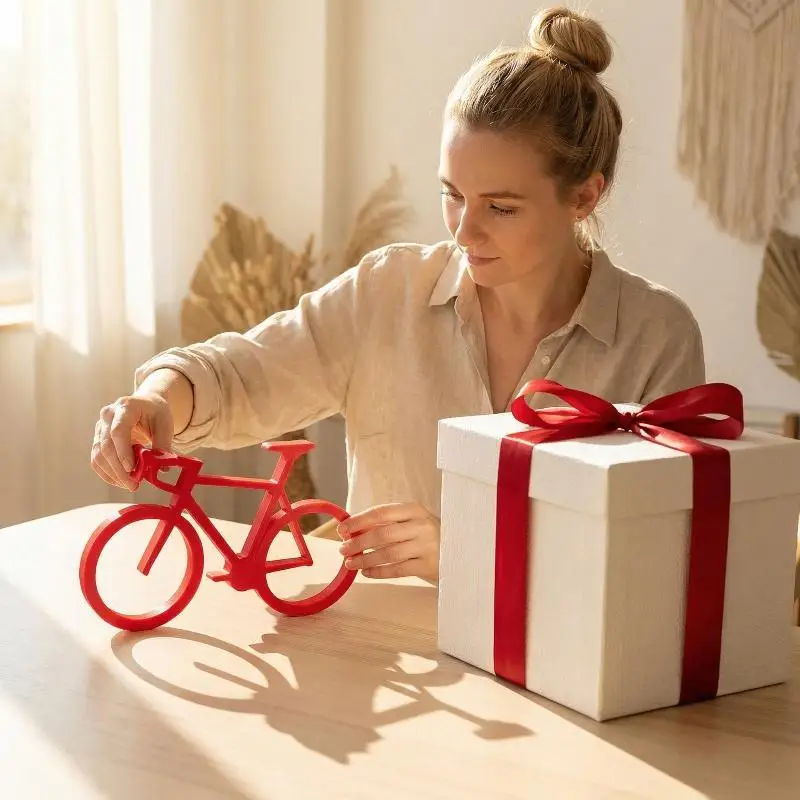 Bicycle Sculpture 3D Printed Minimalist Bike Art Modern Cycling Decor Accent for Table Desk Shelf Gift for Cyclists view 5