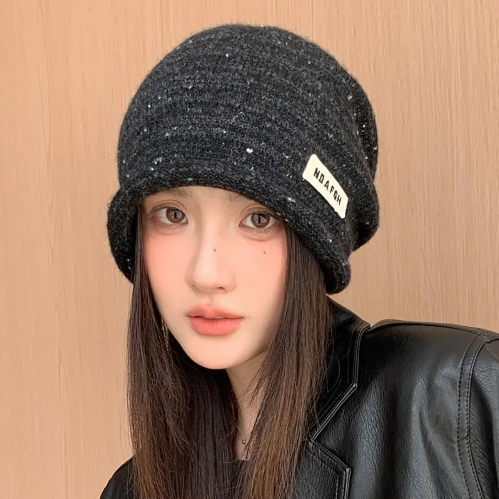 

Casual Vintage Winter Pullover Hat Breathable Korean Style Wool Beanies Hat Coldproof Trendy Knitted Hat Apparel Accessories