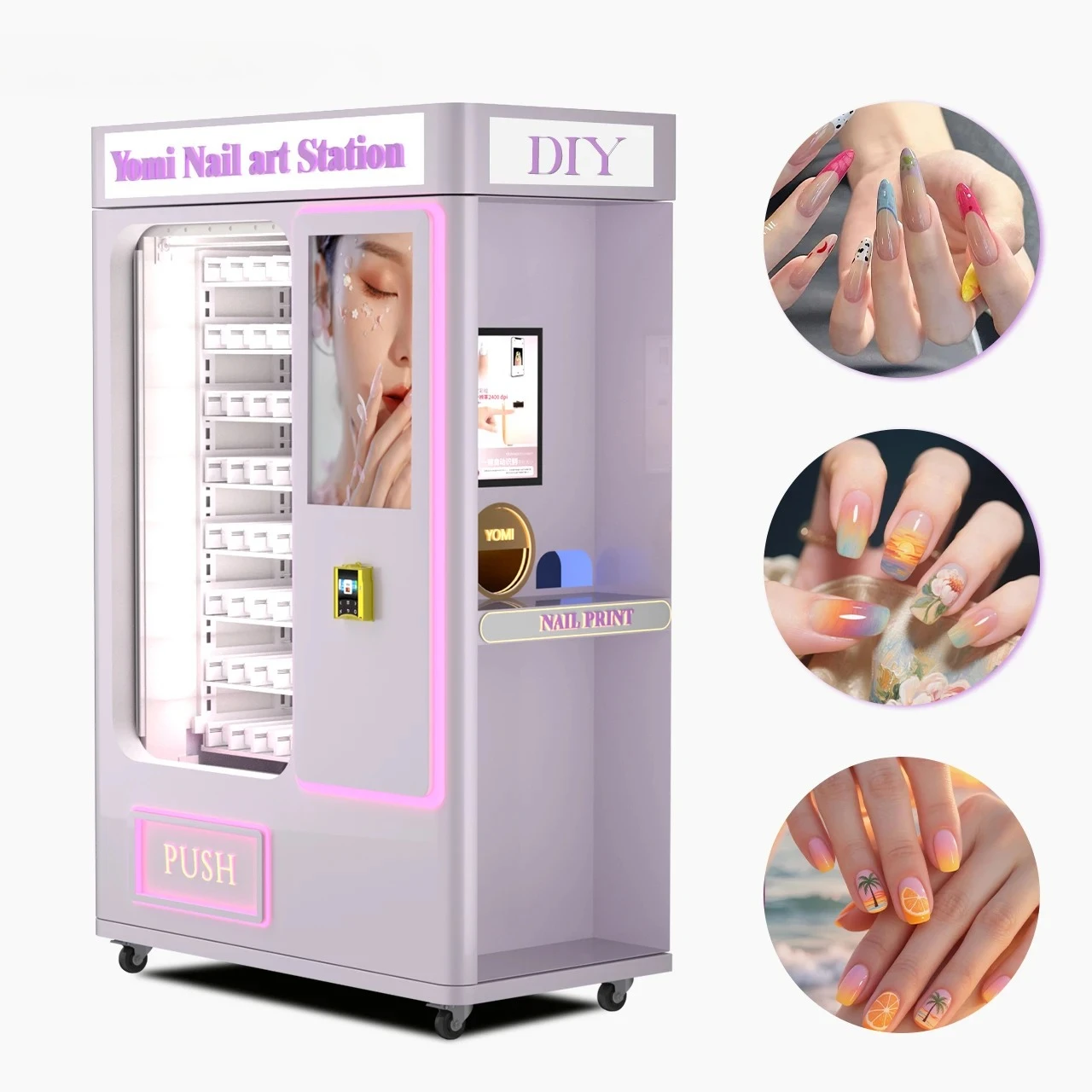3D Smart Nails Printer Vending Machine Self Service Nail Art Machine With Automatic Nail Printer Machine