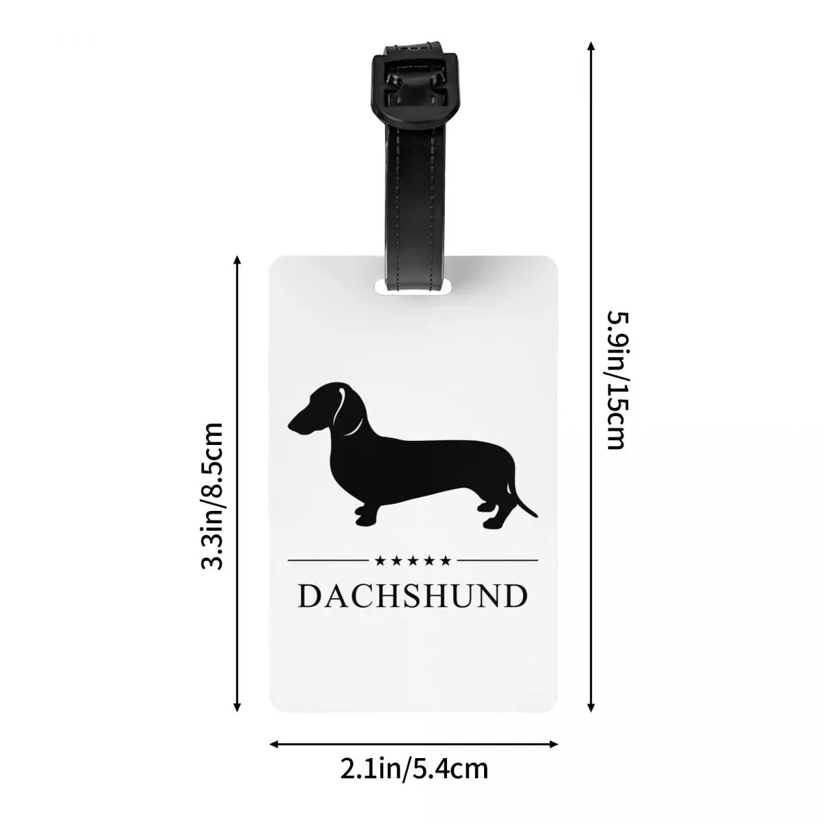 Dachshund Luggage Tags for Suitcases Cute Sausage Badger Wiener Dog Baggage Tags Privacy Cover ID Label