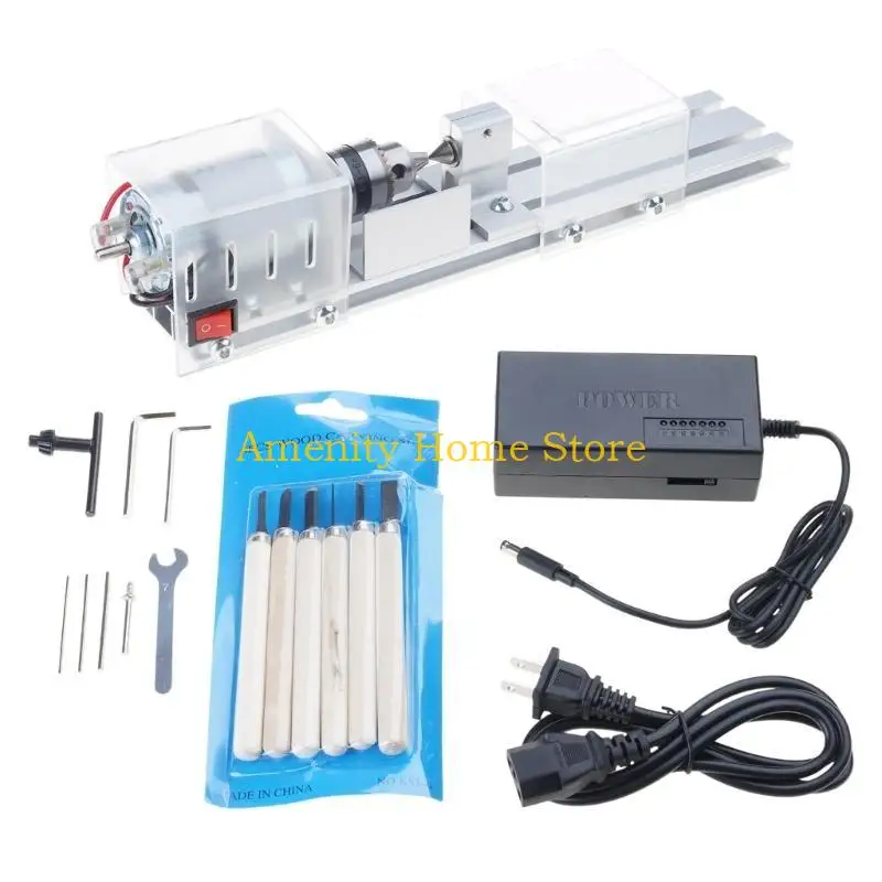 F26C Mini Lathe Beads Machine Dustproof Glass Cover with Convective Cooling Hole