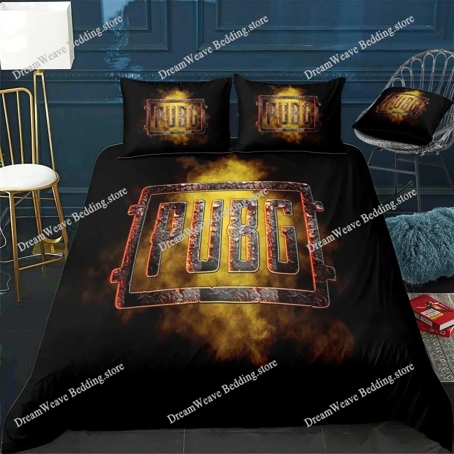 

PUBG Duvet Cover Pillowcase Bedding Set PlayerUnknown's Adult Boy Girl Bedroom Decoration Children Single Double Large Size741