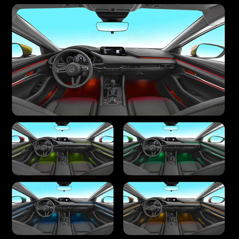 

For Mazda 3 Axela 2019 2020 2021 64 Colors led Ambient light lamp For Axela Atmosphere Advanced Light Decoration lamp