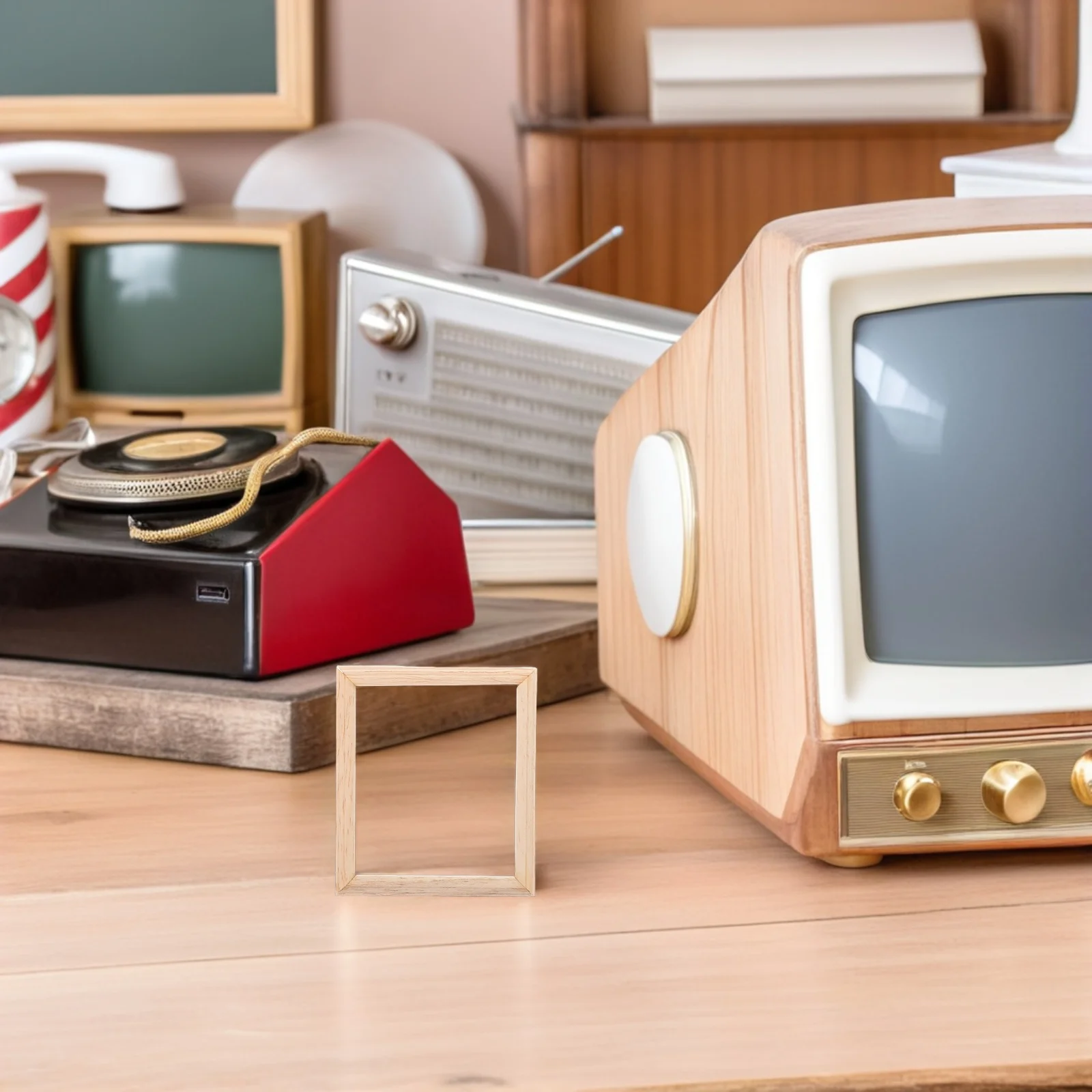 

9Pcs Miniature Wooden Picture Frames Vintage Design for 1:12 Scale Dollhouse Furniture Accessories DIY Craft Supplies