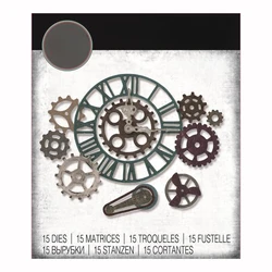 2023 November New Retro Gear Clock Dial Metal Cutting Dies For DIY Craft Making Festival Greeting Card Scrapbooking No Stamp