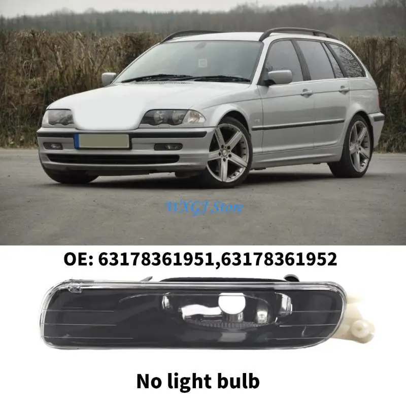 

37JE Upgrades Fog Lamp Casing without Light Bulb Plastic Fog Light Shell Fog Lamp Replacement 63178361951 for E46 323