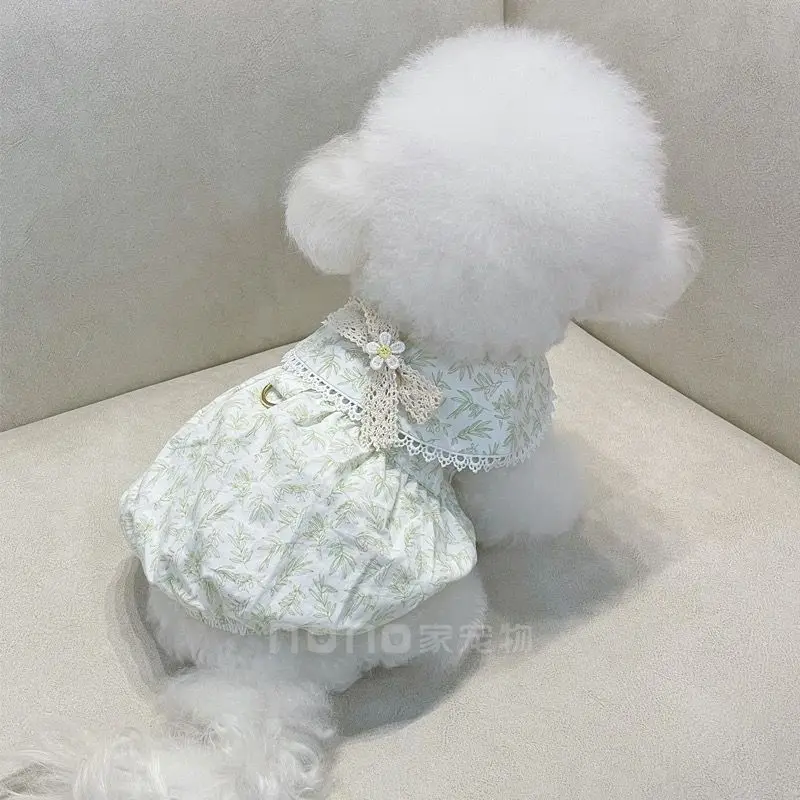 Summer Flower Dogs Dresses Pet Dog Clothes Sweet Print Clothing Dogs Super Skirt Small Dogs Puppy Cute Thin Chihuahua