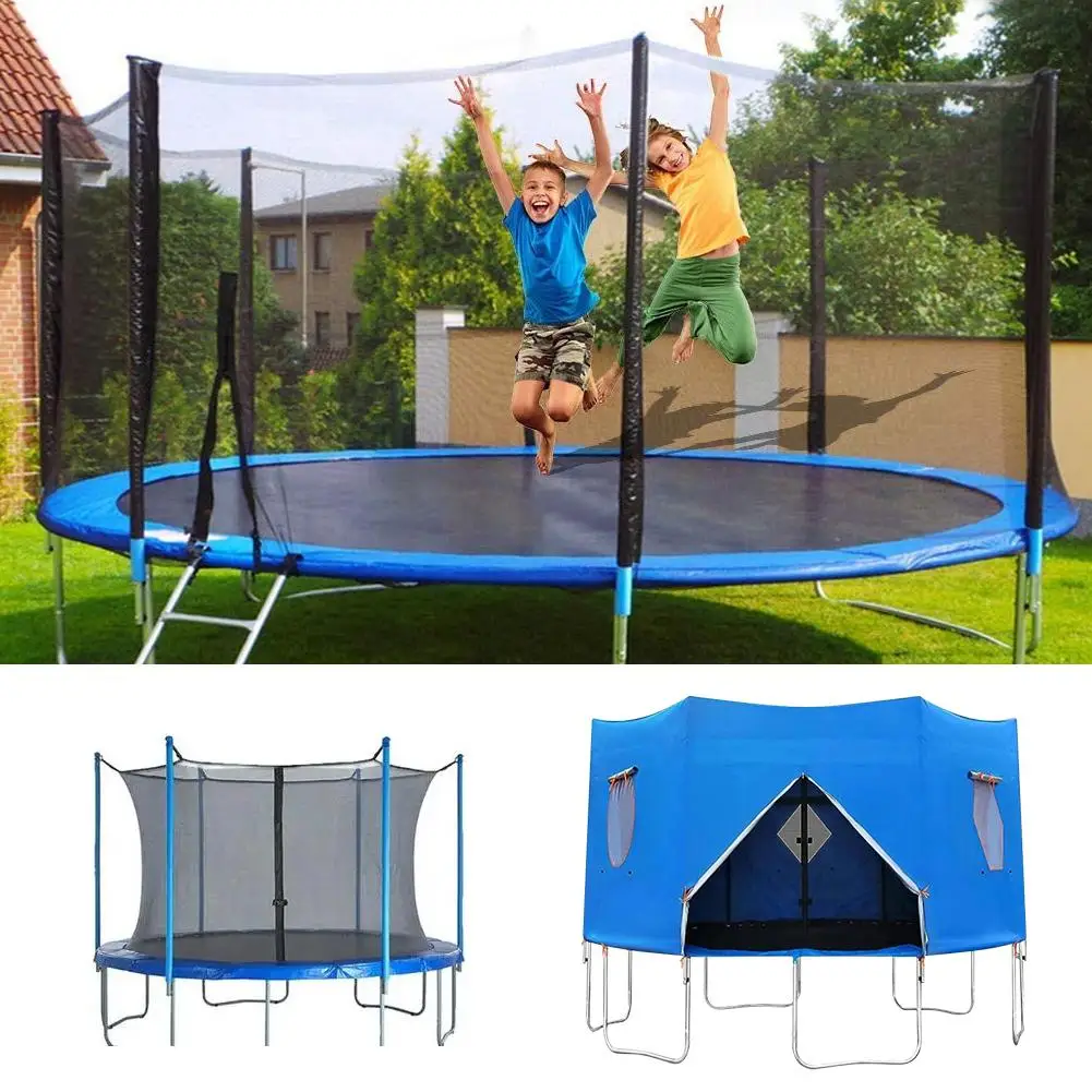 Imagem -02 - Round Jumping Trampolins Tent Pára-sol Proteção Solar Shade Top Cover Acesso Trampolim 6ft Pés 10 Pés 12 Pés 14 Pés 16 Pés