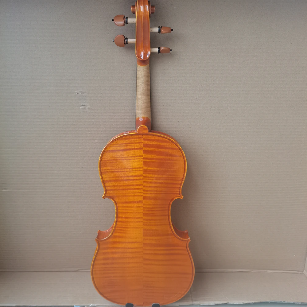 100% Professional Handmade yellow violin 4/4 Stradivarius Italian vintage oil varnish spruce Maple violino Student violin