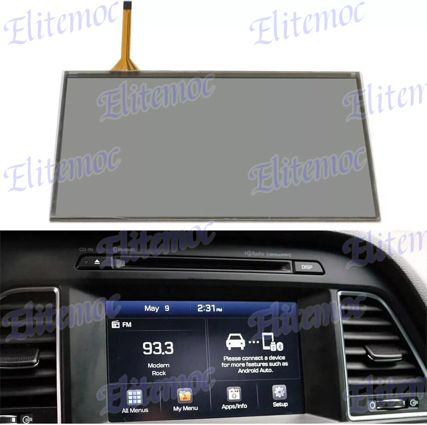 

7-дюймовый сенсорный экран, 4 контакта, дигитайзер для Hyundai Sonata Veloster LB070WV7 LMS700KF30 LB070WV7(TD)(01)