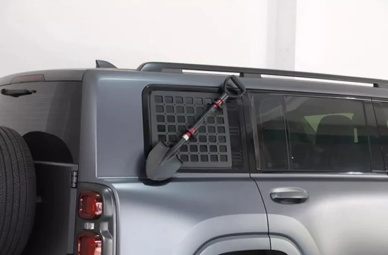 درع النافذة الخلفية للسيارة شبكة مقاومة للانفجار مناسبة لـ Haval H9 2024 لوحة حماية النافذة الخلفية المعدلة مع حامل حديد #5