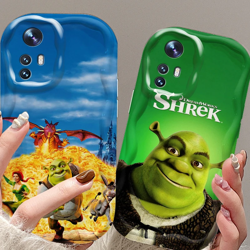 S-Shreks Movie Anime Cute For Xiaomi Mi 14 12 12T 11 Lite Poco M6 X6 X5 X4 X3 M3 F4 Pro GT NFC 5G Wave Oil Back Phone Case