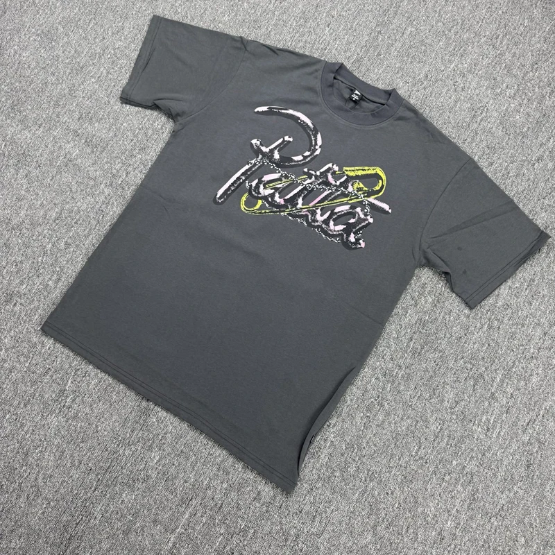 Fashionable Simple PATTA T-shirt Suitable Daily Versatile Short Sleeve Summer Round Neck Cotton Logo Print Patta Tee
