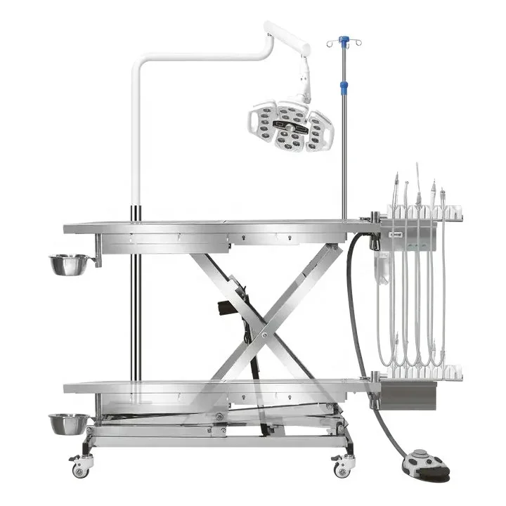 

Stainless steel vet animal veterinary surgical table pet operating hydraulic v-type operation table veterinary exam table