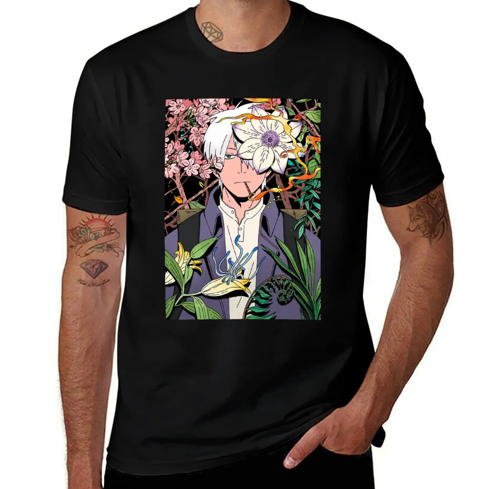 

shirts man Tv Cute graphic t high quality Anime Retro for Mushishi Series Graphic Gift T-Shirt t vintage cotton shirts Music