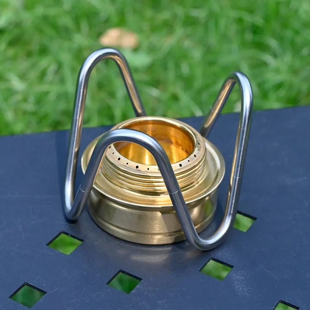 

Stainless Steel Camping Stove Bracket Heat Resistant Ultralight Small Stove Cooker Holder Reusable Detachable