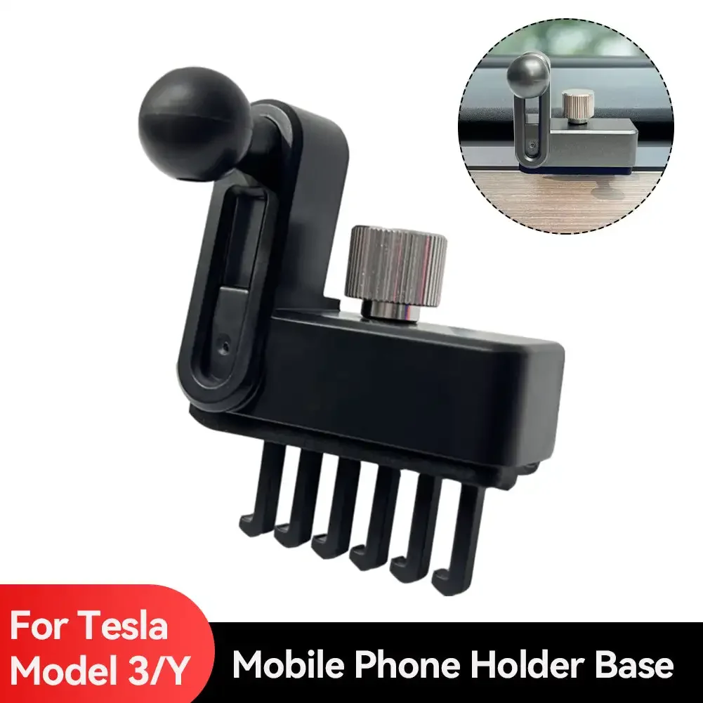 Car 17mm Ball With 6-Claws Phone Bracket 4.0-7.2 inch Mobile Phone Bracket Dashboard Panel Base Holder For Tesla model 3 Y