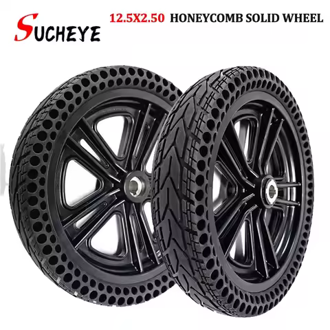 12 inch Electric Wheelchair 12.5x2.50Rear Wheel Flange Keyway Honeycomb Solid Tire Assembly