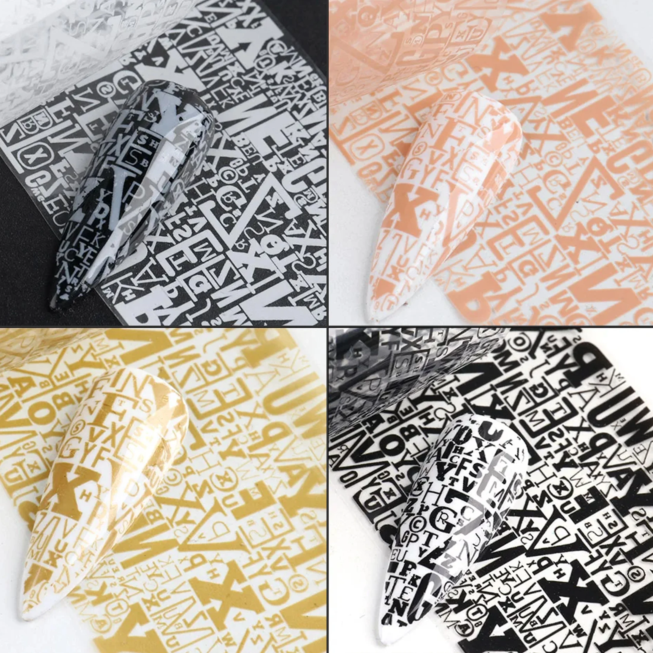 10 قطعة ملصقات تزيين الأظافر على الطراز القوطي ملصقات أظافر ذاتية الصنع منتجات تزيين الأظافر أدوات الأظافر #4