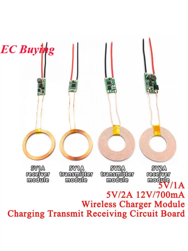 Moduł zasilania ładowarki bezprzewodowej 5V 1A/2A 12V/700mA, nadajnik-odbiornik, płytka obwodu terminalnego, ładowanie DIY, telefon XKT-412 — zdjęcie 2