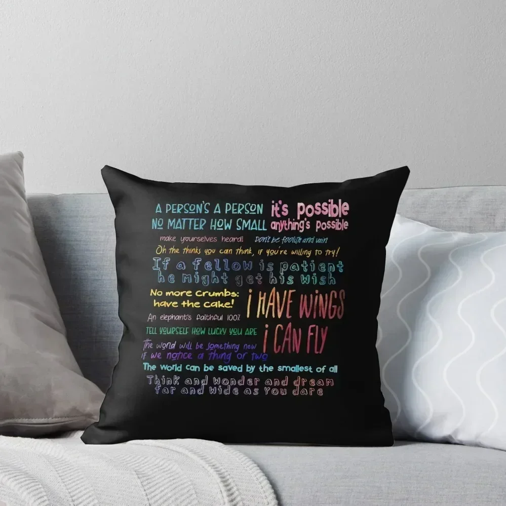 

Seussical Quotes Throw Pillow Pillow Cases Decorative Sofa Covers For Living Room Cushion Cover Set Cushions For Sofa pillow