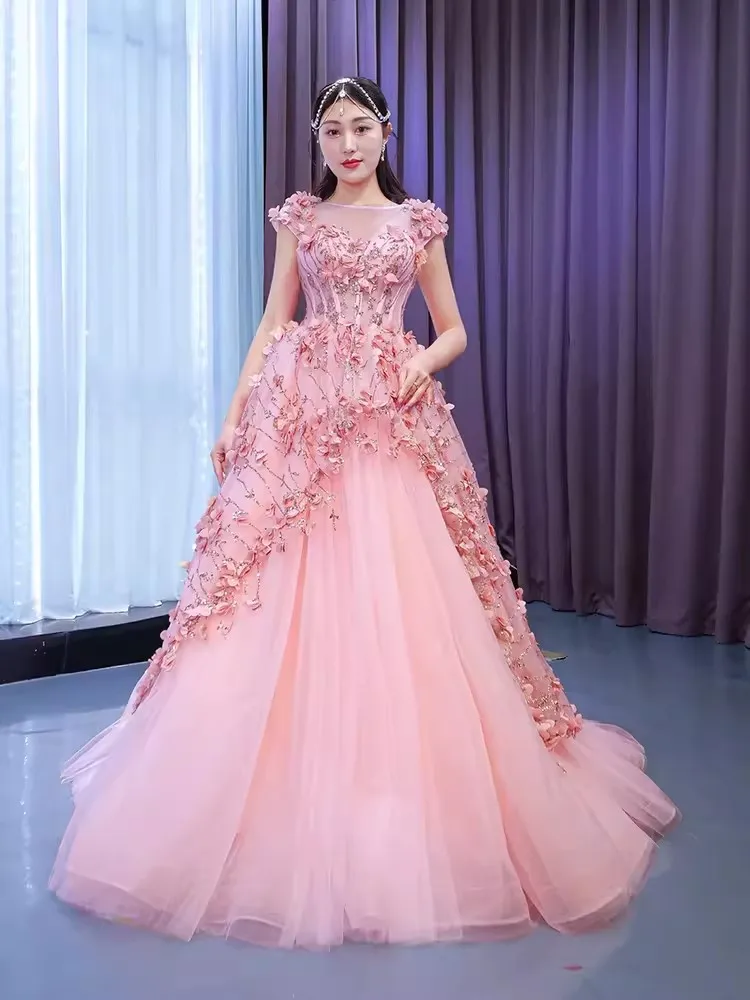 Новинка 2024 платья Эшли Глория Quinceanera платья милое цветочное строгое платье классическое бальное платье цветное под заказ