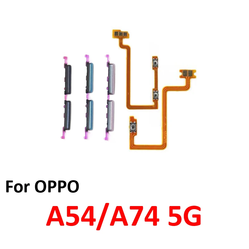 Phone Volume Button Flex Cable For Oppo A54 A74 5G CPH2195 CPH2197 New Up Down External Key Internal Flex Repair Parts Black image 5
