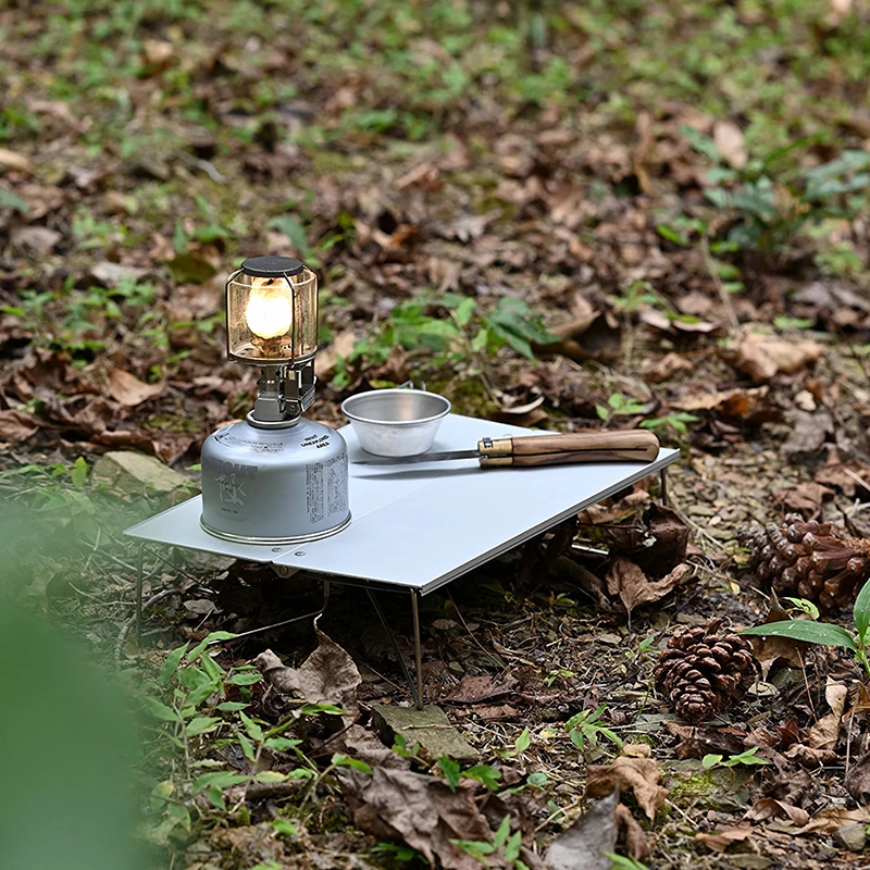 PACOONE Pop-Up Outdoor Picnic Table Mini Folding Table Portable  Ultralight Aluminum Alloy Tea Coffee Table for Family Camping