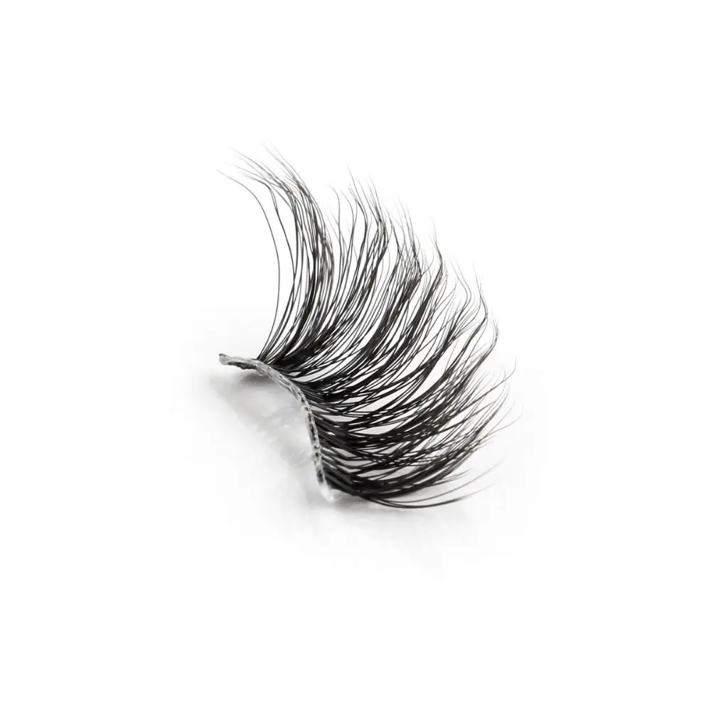 10 Pairs Wispy Bushy Half Eyelash Eye Tail Lengthening Black Stem Cat Eye False Lashes Reusable Soft Natural Fluffy Lashes