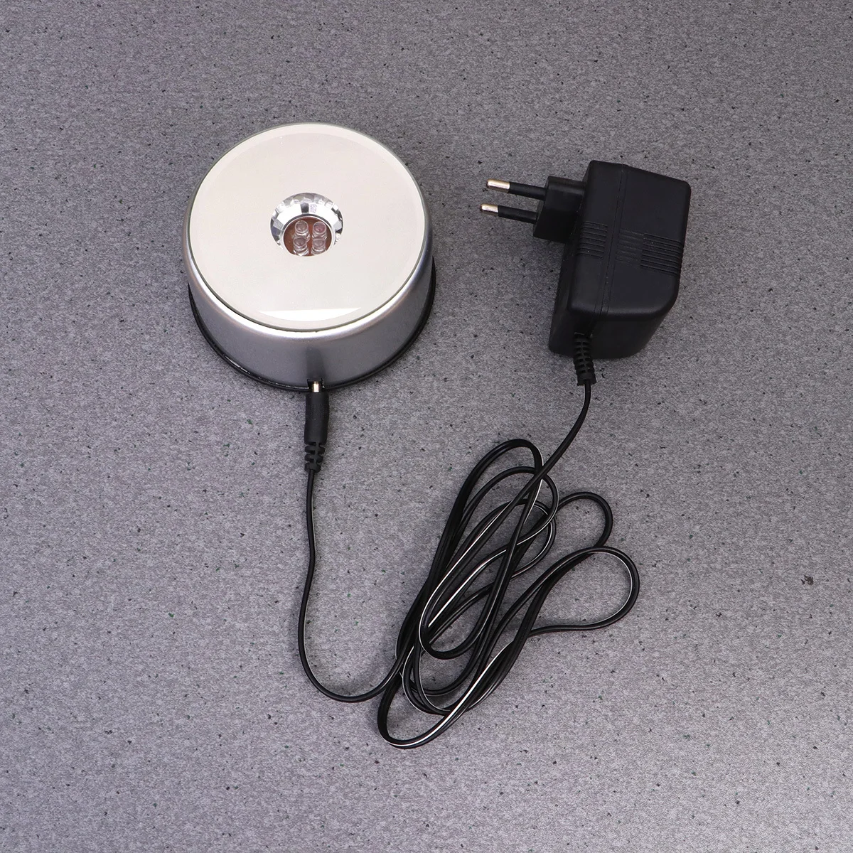 

Поворотная светодиодная подставка для дисплея, серебристая, диаметр 80 мм, 7 цветов, подставка для освещения для 3D хрустального стекла, художественный дисплей, световая база для магазина, домашнего использования