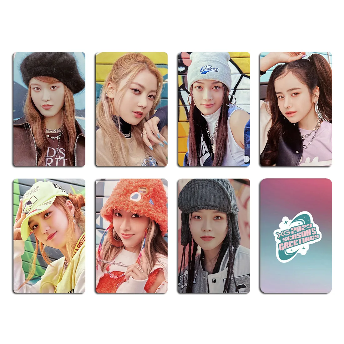 Kpop Idol 7pcs/set Lomo Cards XG Photocards 2023 Photo Card Postcard for Fans Collection