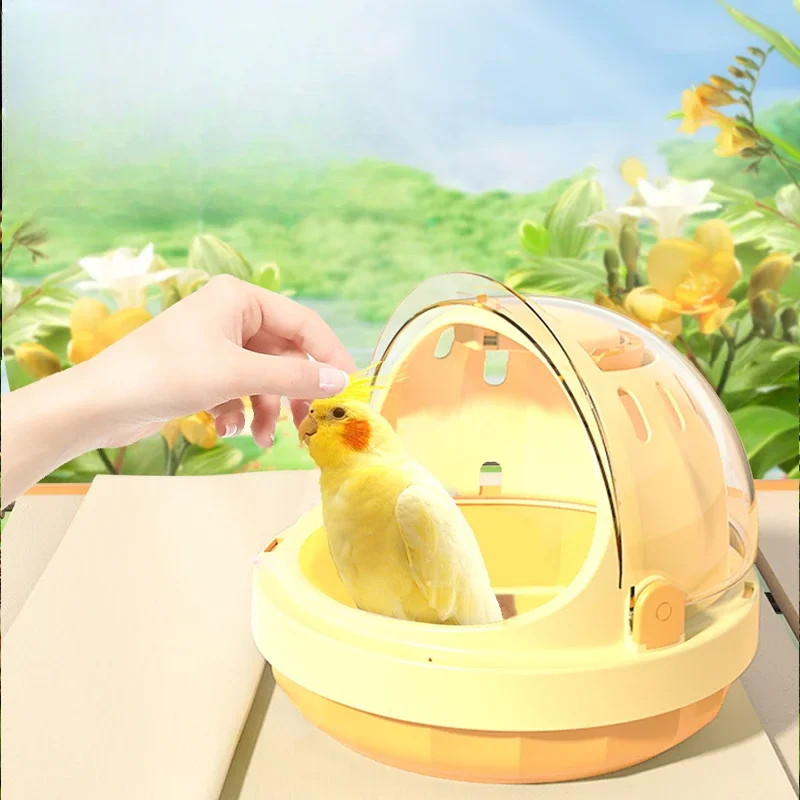 Pet Cage Tweety Bird Parrot Breeding Canary Large Cages  Birds Bag Transfer Parrots Bathtub Hut Acrylic Feeder Luxury Stand