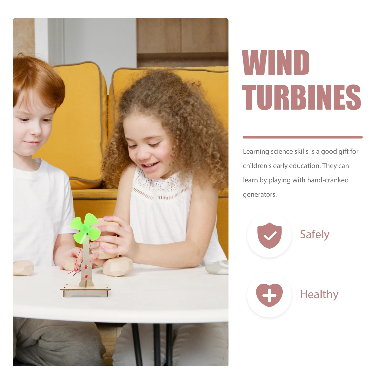 

1Pcs Wind Generator DIY Science Educational Science Experiment Hand-Made for Kids Practical Thinking Cognition Learning