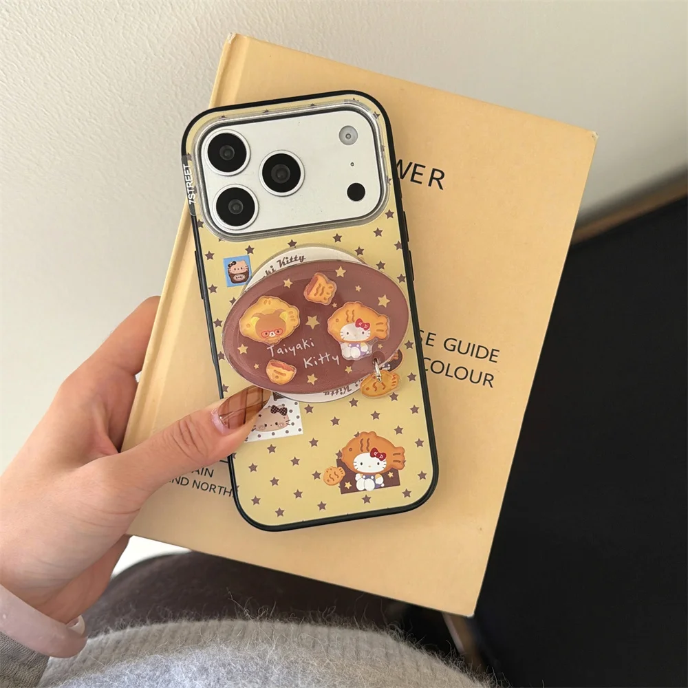 

Korea INS Cute Star KT Cat Magnetic Phone Case for iPhone 17 Pro 16 13 14 15 Pro Max Cover Cartoon Shockproof Fundas For 16 Max