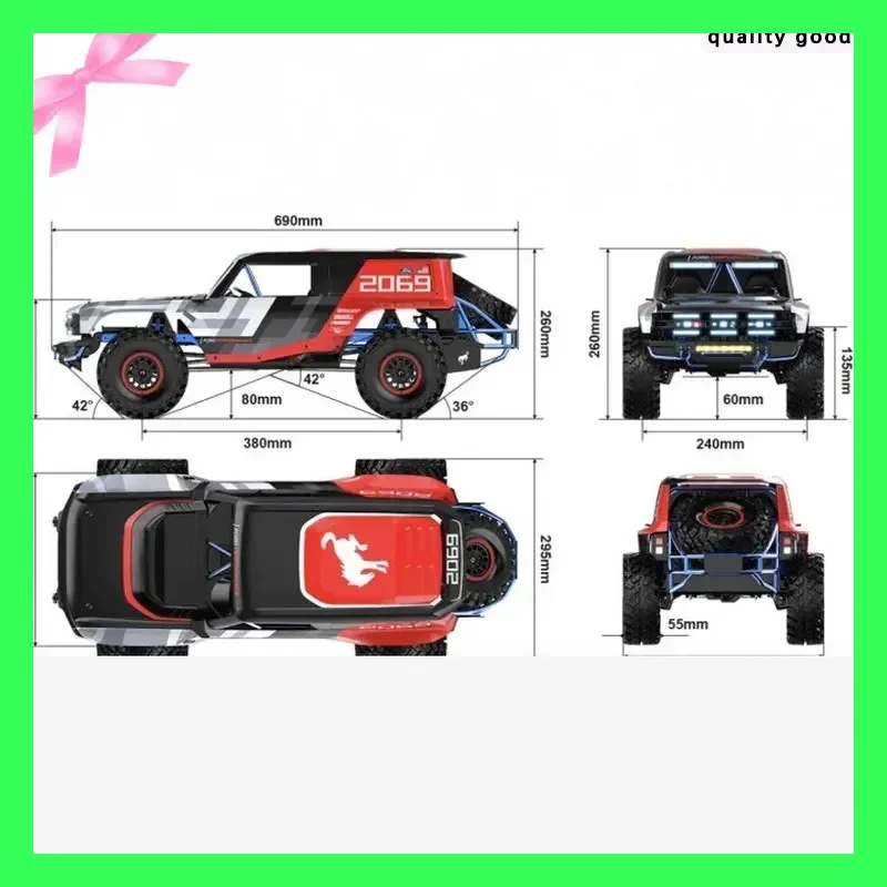 

MJX H8P масштаб 1:8, бесщеточный 4WD RC Rock Crawler, 8-канальный пульт дистанционного управления, высокая скорость, 25 км/ч, модель автомобиля для моделирования скалолазания