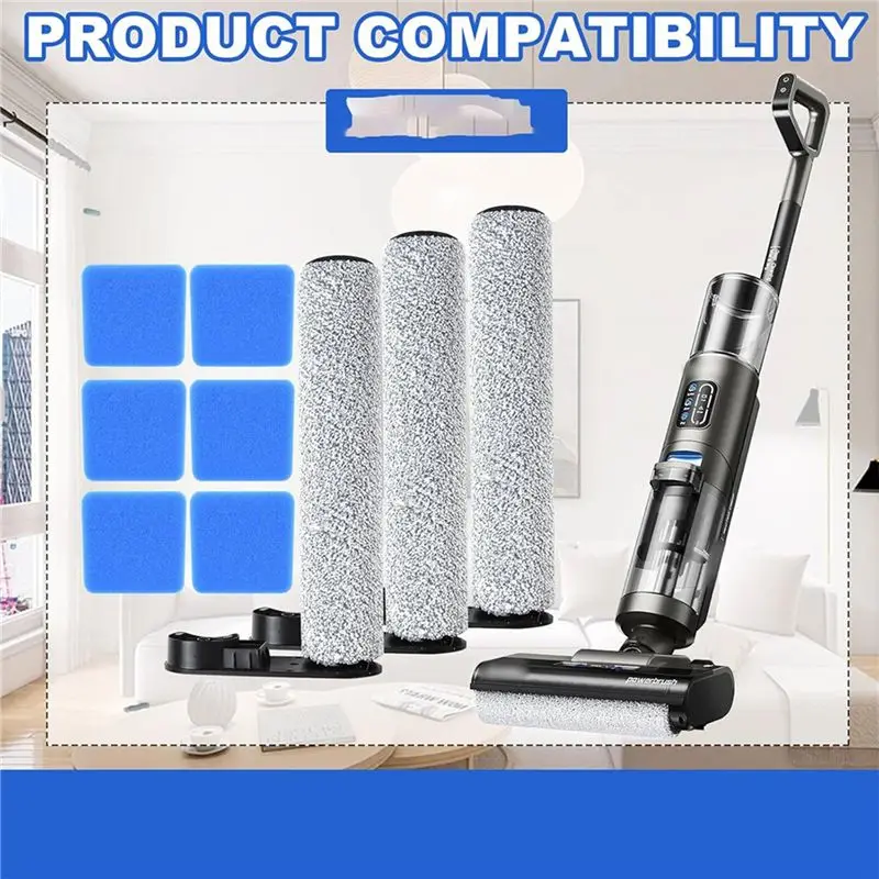 AB43-2 Set Sponge Brush Roll Set For Eureka NEW430 For JONR ED12 Brush Roll Sponge Vacuum Cleaner Accessories