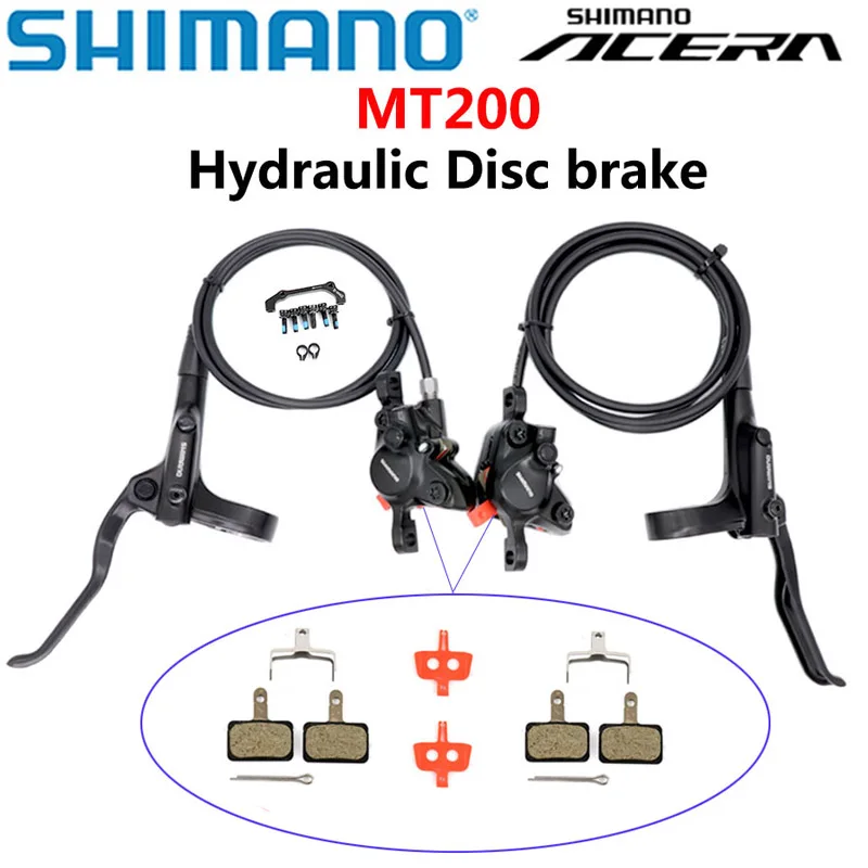 Shimano MT200 MTB mountain Bike Hydraulic Disc brake set Included MT200 brake lever disc brake caliper Postmount