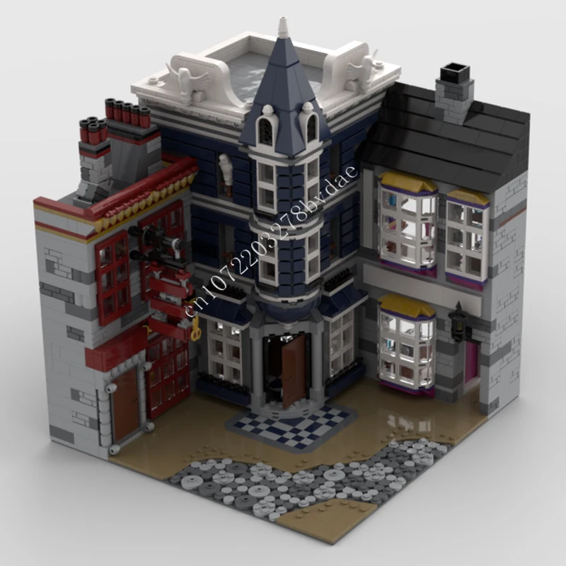 

3304 шт., Сова Post Diagon Alley MOC Streetview, головоломки, архитектура, праздник, креативные игрушки на Рождество, день рождения, подарочный набор для возраста
