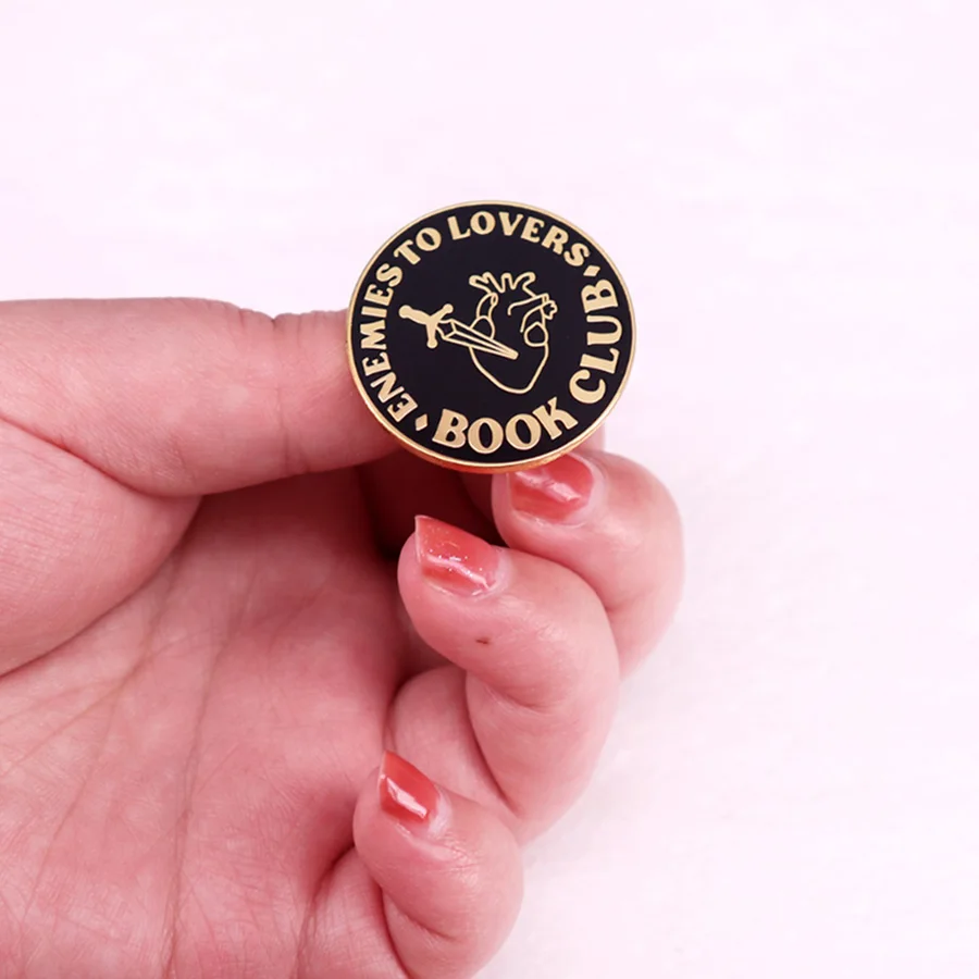 Enemies To Lovers Book Club Badge Spicy Books Lover Gift Enamel Pin Brooch