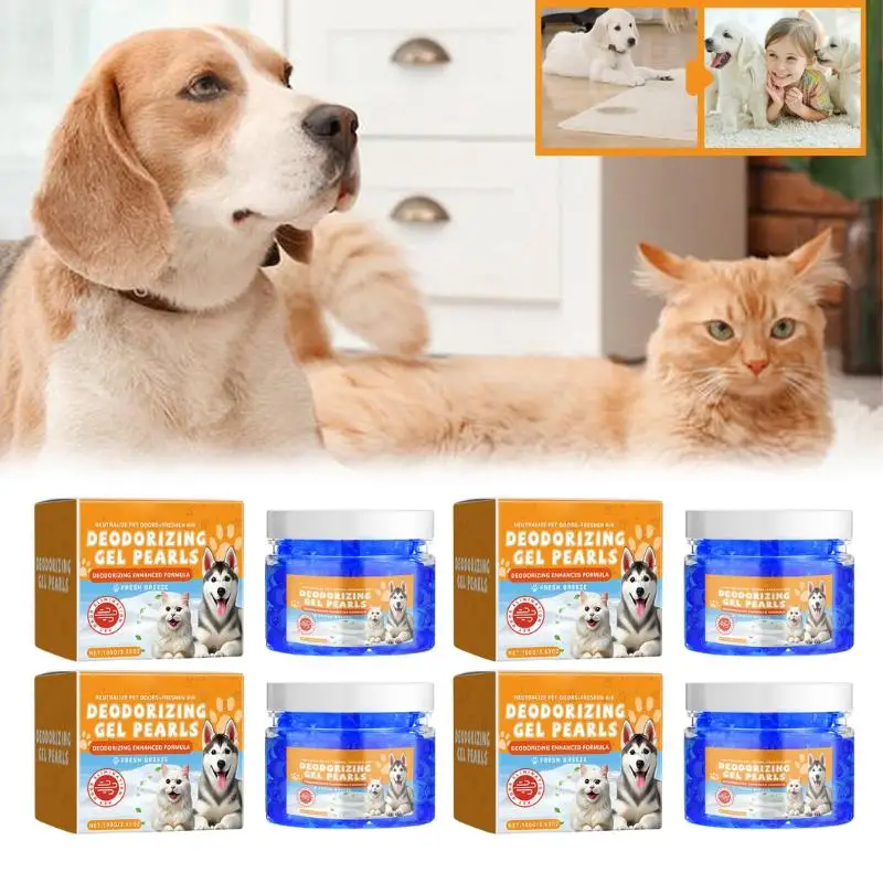 100g Pet Deodorant Gel For All Pet Odors Non-Toxic Safe Cat Urine Dog Odor Remover Gentle Formula Long-Lasting Pet Supplies