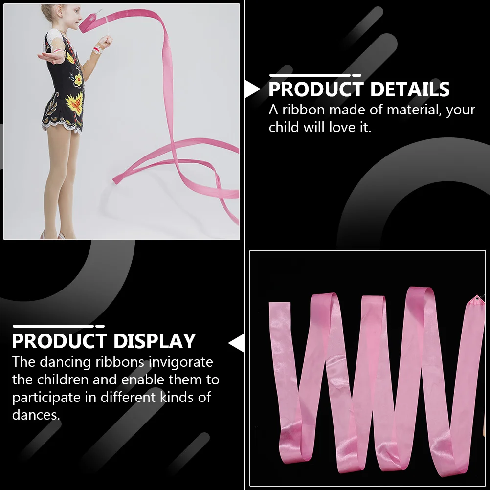 

4Pcs Gymnastics Dance Ribbon Lightweight Flowing Streamer for Rhythmic Performance Kids Learning Activity Rhythmic Ribbon