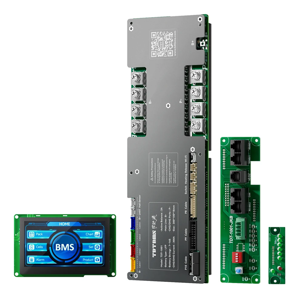 48V LiFePO4 BMS Board, BT/WiFi/CAN Communication Parallel LCD Module Solar Storage Inverter System