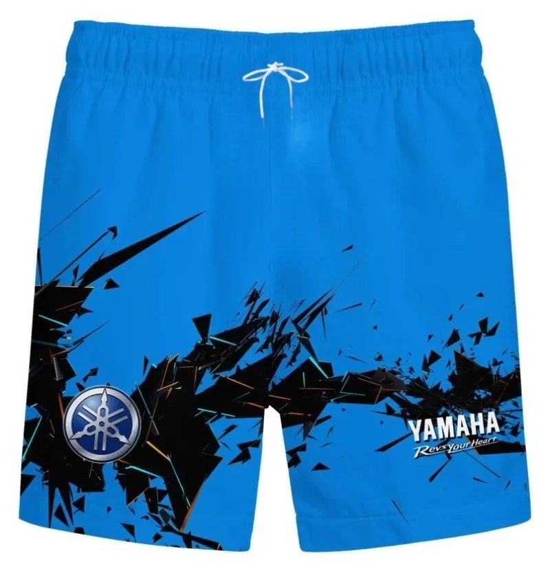2026 Summer Hot Selling Yamaha 3D Blue Sports Shorts for Men and Women Trendy Casual Motorcycle Riding Sports Shorts