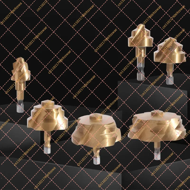 6Pcs Hex Shank PPR Pipe Step Drill Bit, Wear-Resistant High Precision Hole Cutter