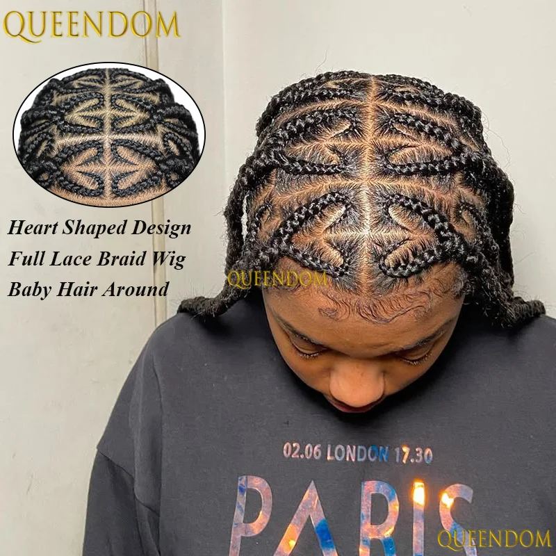 

36" Synthetic Lace Front Wigs for Women African Box Braiding Hair Wigs Black Wig On Sale