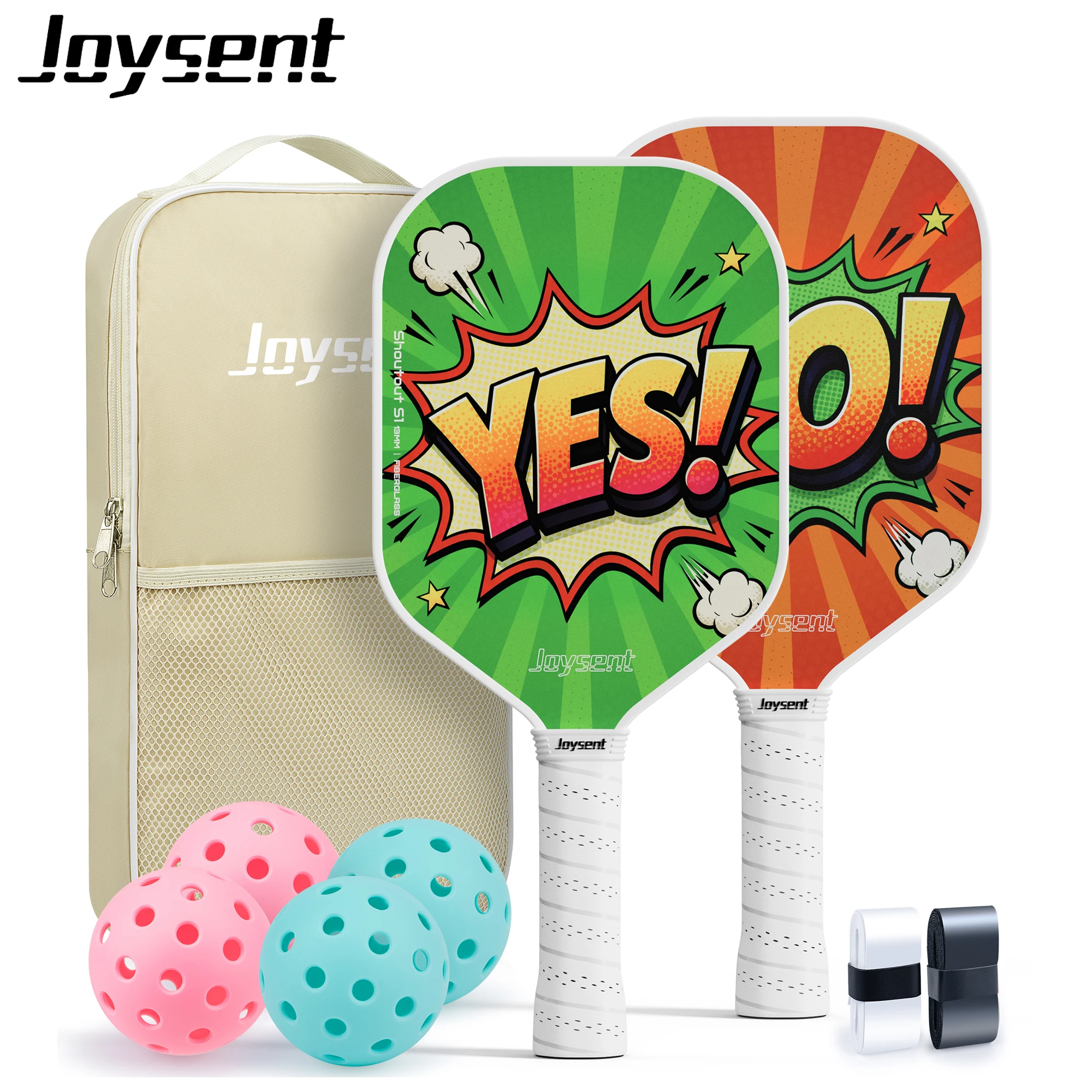 joysent-pickleball-paddles-set-for-beginner-pp-honeycomb-core-13mm-fiberglass-pickleball-racket-for-men-women-with-2paddles